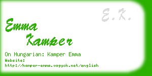 emma kamper business card